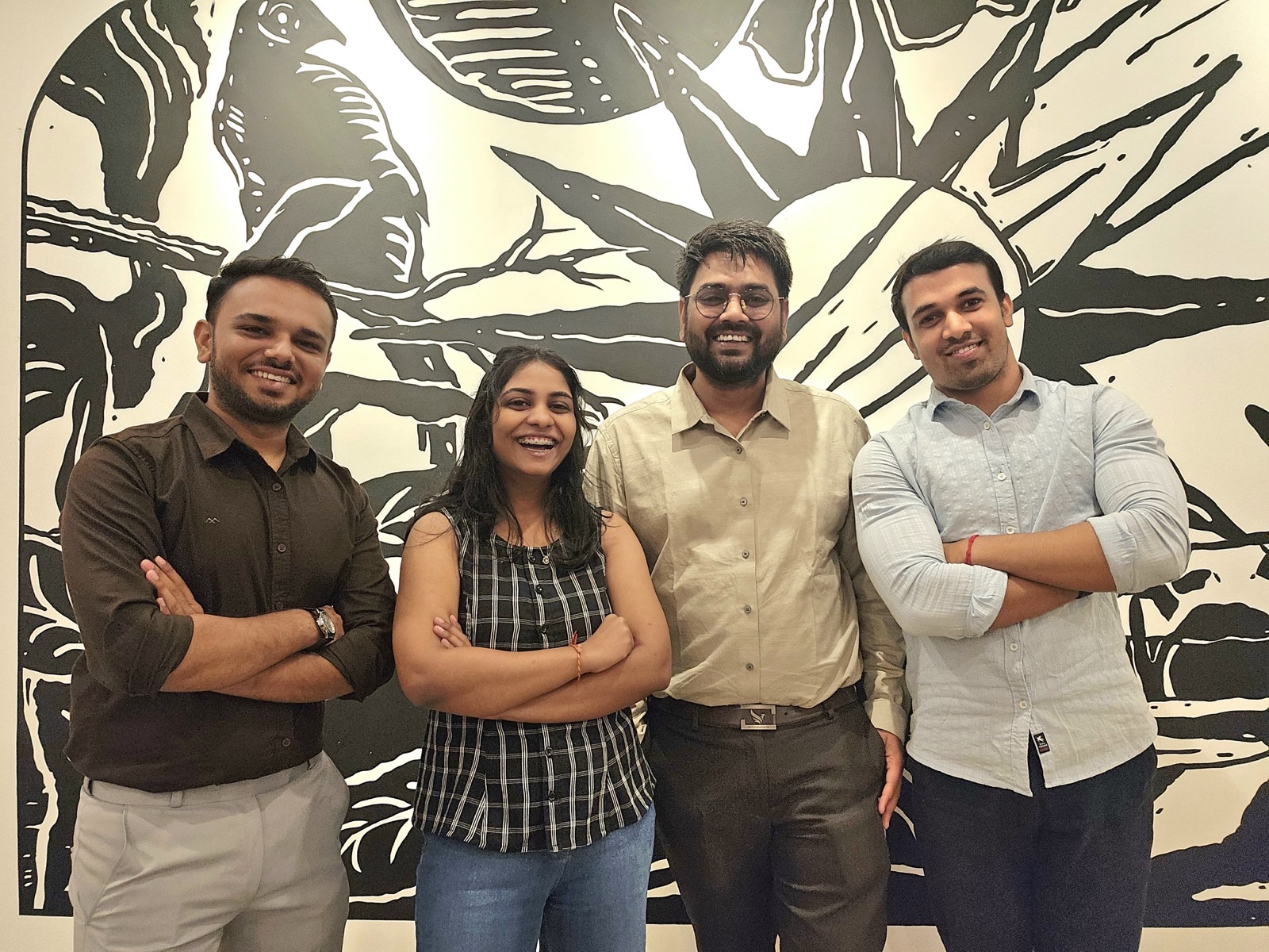 The AmasaTech team at the office in Bengaluru